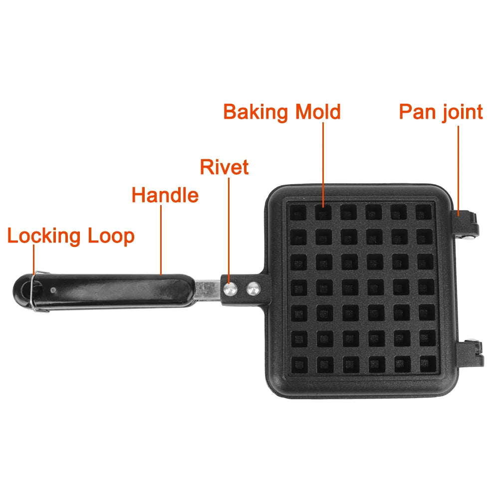 Waffles Pot Iron Baking Pan Kitchen