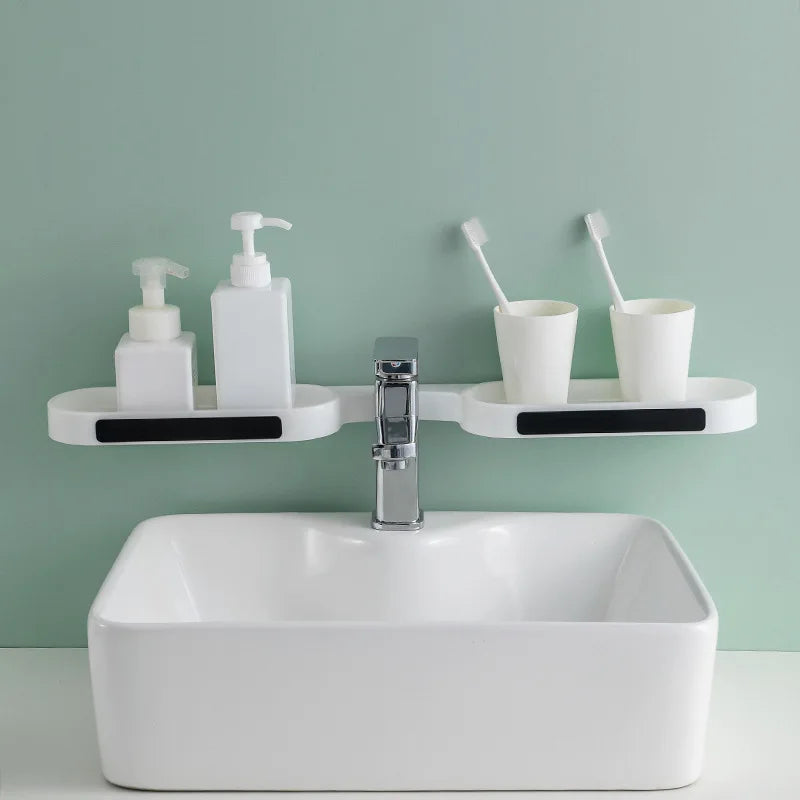 Punch-free Bathroom Revolving Rack Wall