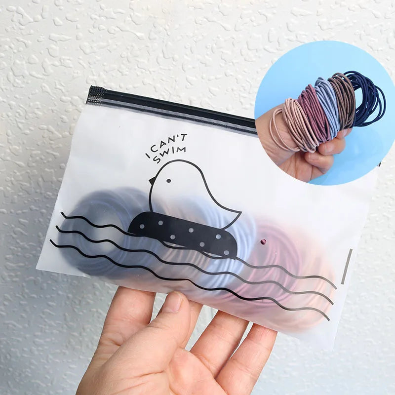 100PCS/Set Women 3.5CM Basic Nylon Elastic Hair Bands Ponytail Hair Scrunchie Rubber Bands Headband Hair Accessories Headwear