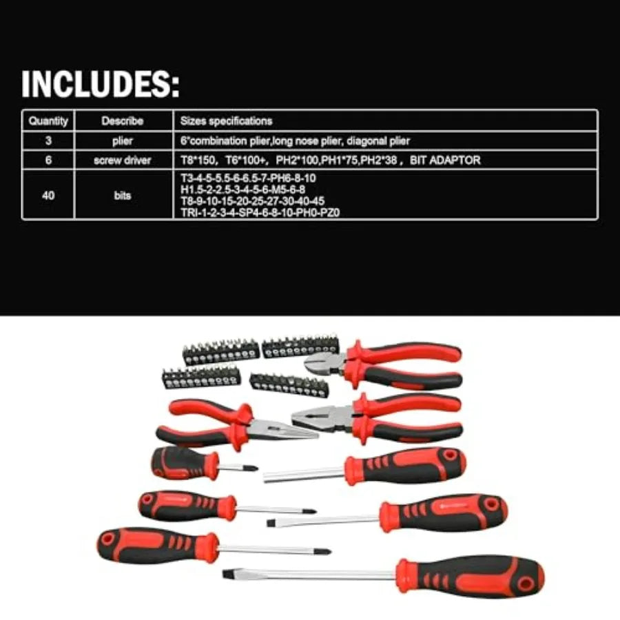 Caja de Herramientas Portátil de 20” con 408 piezas