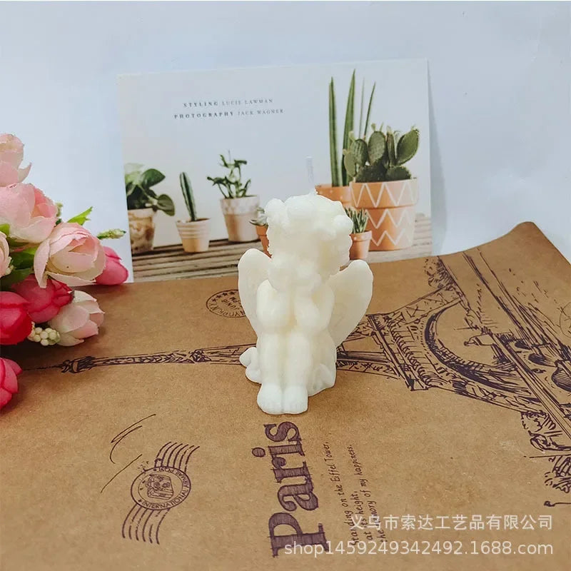 Cute Candles Cupid Angel Scented Candle Ins Small Art Decorative Aromatic Candles Home Fragrant Decoration Candle Posing Props