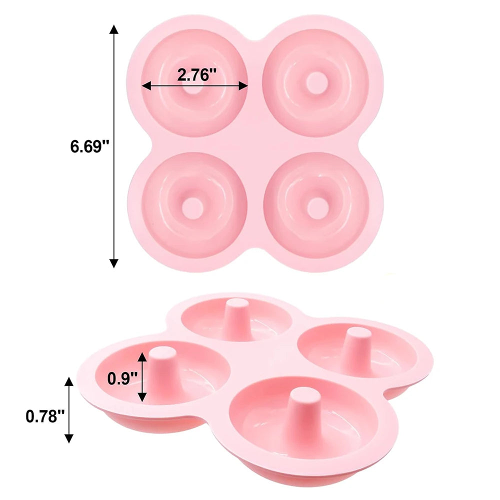 4 Holes Silicone Donut Mold