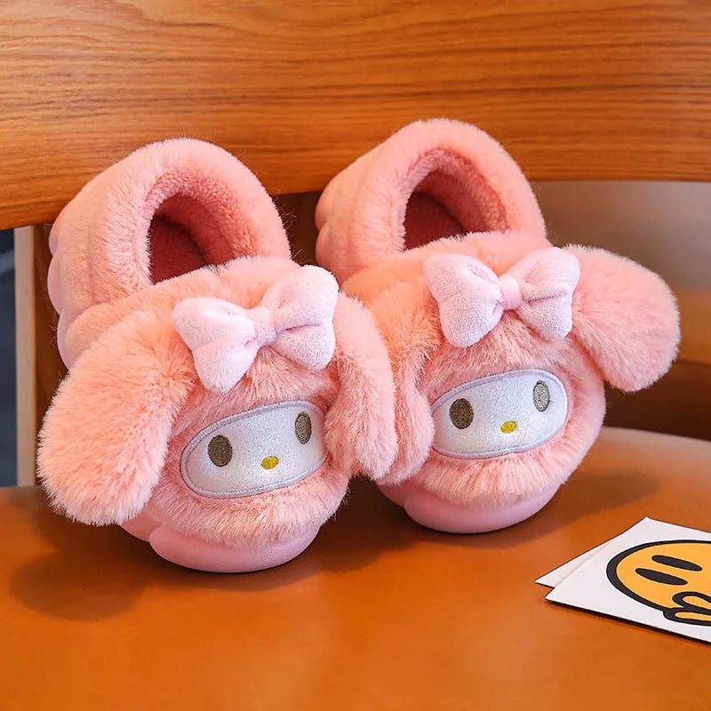 Cartoon Character Lovely Baby Cotton Shoes Slippers Autumn/winter Plush Warmth Children Cotton Slippers Indoor Kids Shoes