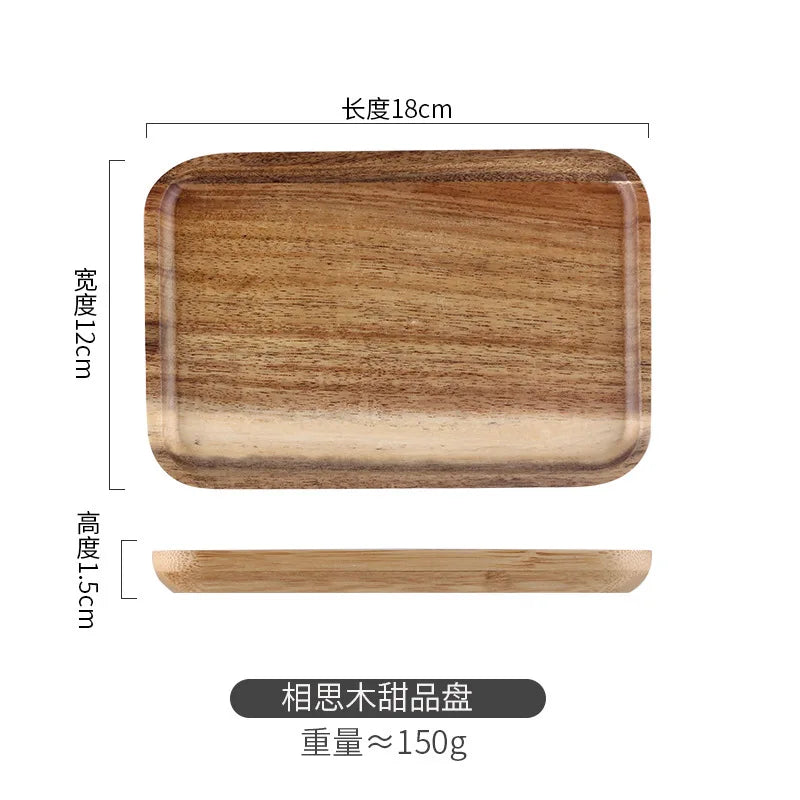 Bamboo and Wood Cake Plate Transparent