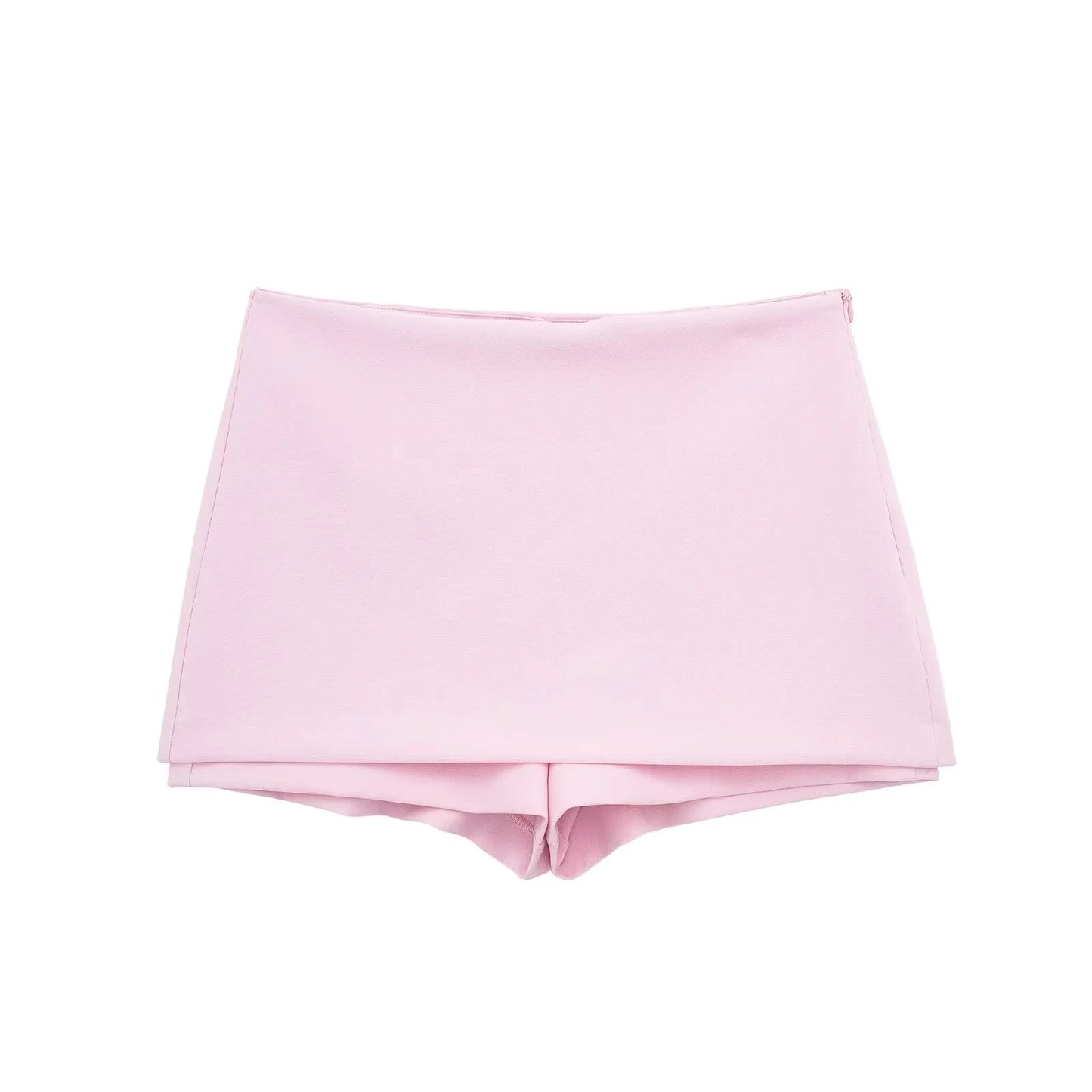 Women Casual Skirts Shorts Set Chic Halter Shirt Neck Backless Top & Shorts Sweet Pink Summer Shorts Sets