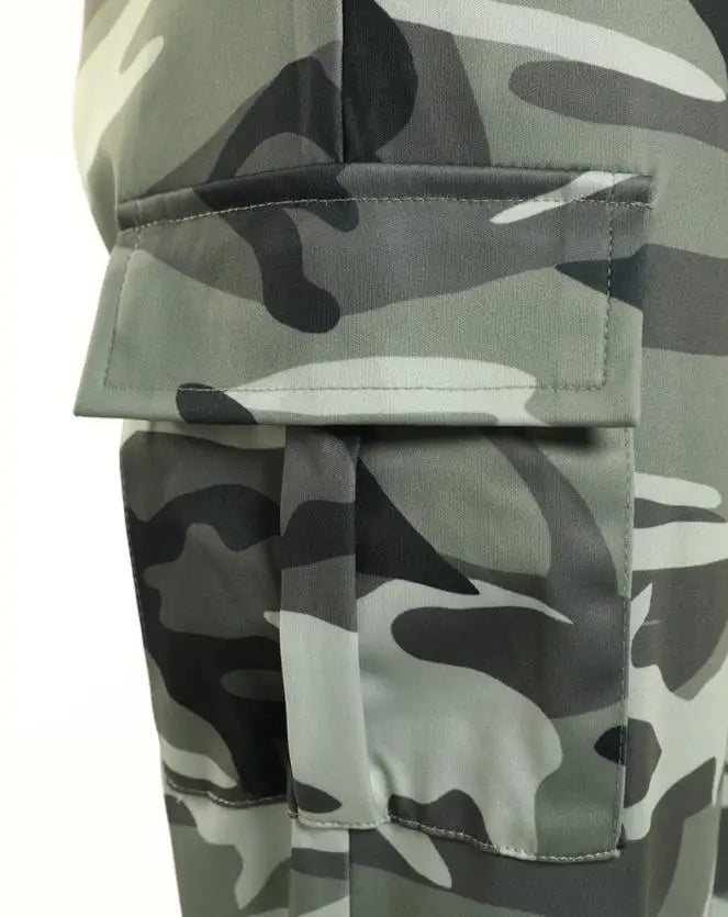 Càrrec Pants for Women Camouflage Print Drawstring Pocket Design Pant 2024 Spring Casual High Waist Daily Cuffed Long Trousers
