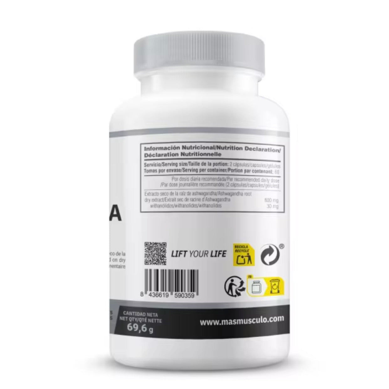 🌿💊 Ashwagandha KSM-66® 600 mg – 120 Cápsulas Vegetales