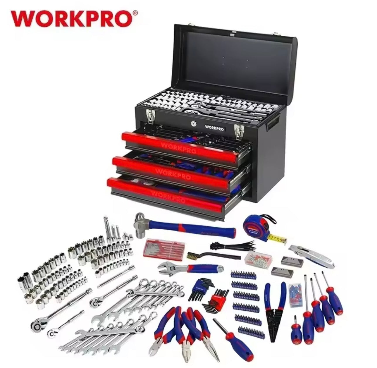 Caja de Herramientas Portátil de 20” con 408 piezas