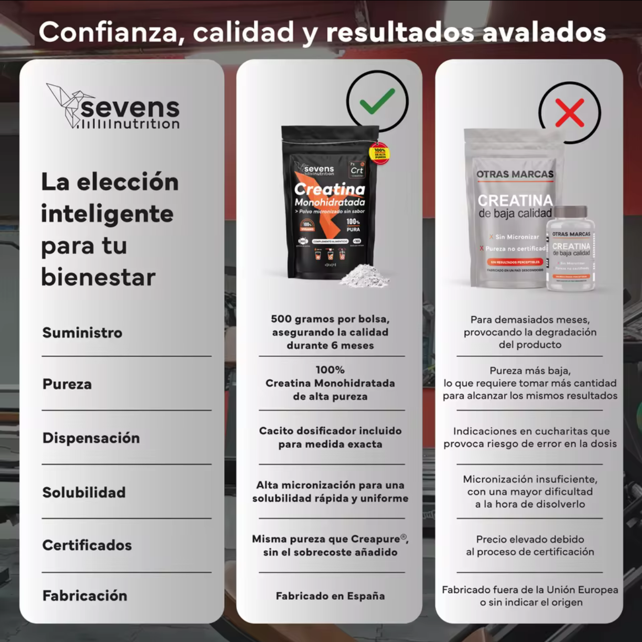 2x1 Creatina Monohidratada en Polvo, Multivitamínico, Omega 3 y Magnesio