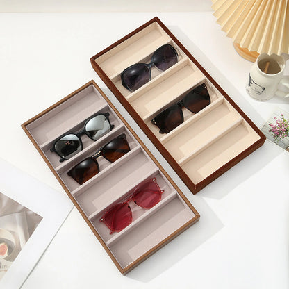 Glasses Display Tray Portable Glasses Holder Container Sunglasses Organizer for Showcase Living Room Store Apartment Home