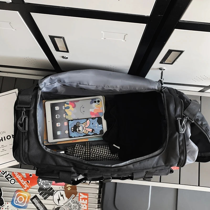 Stylish large capacity nylon travel bag