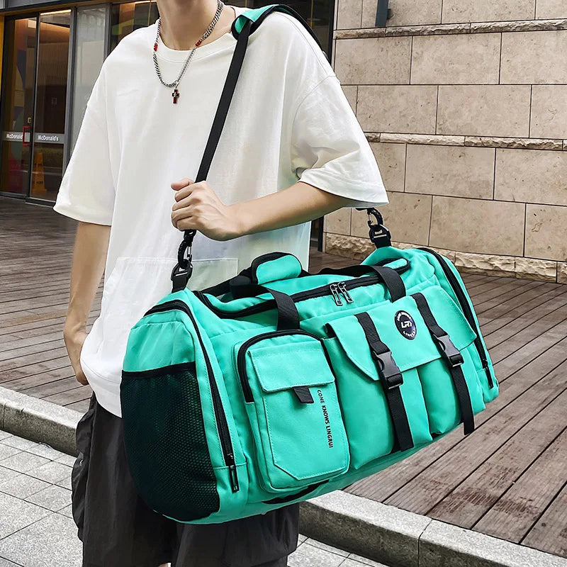 Stylish large capacity nylon travel bag