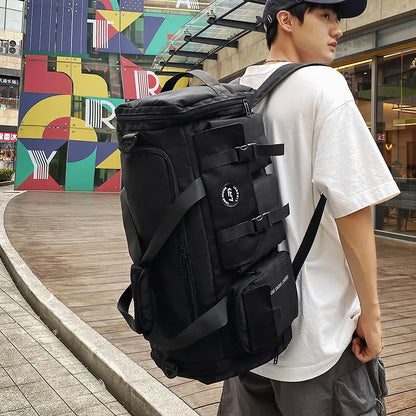 Stylish large capacity nylon travel bag