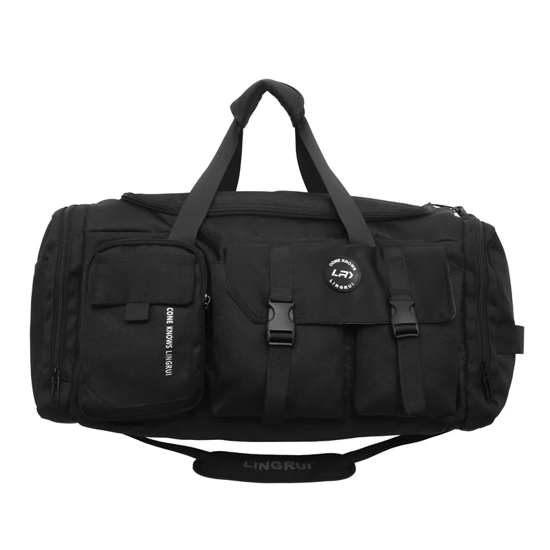 Stylish large capacity nylon travel bag