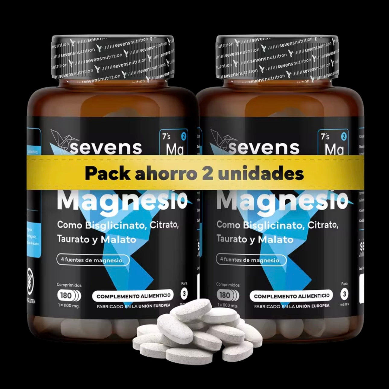 2x1 Creatina Monohidratada en Polvo, Multivitamínico, Omega 3 y Magnesio