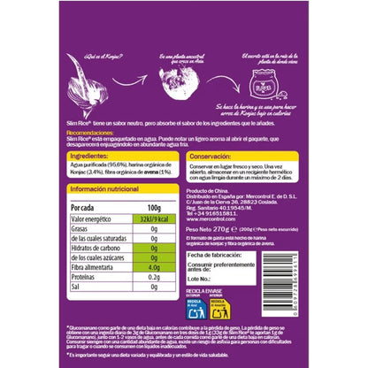 Slim Pasta – Arroz de Konjac (270 g)