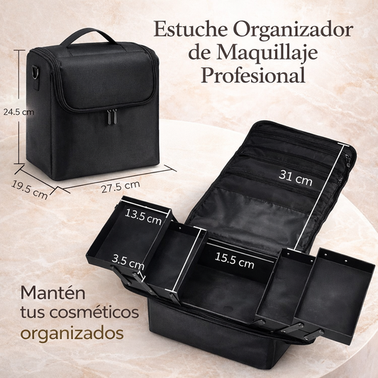 Estuche Organizador de Maquillaje Profesional