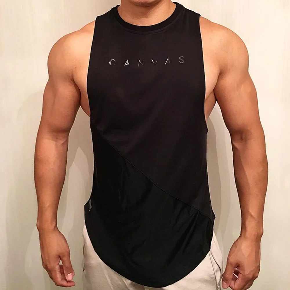 Camiseta abierta para Hombre – Gimnasio y Bodybuilding