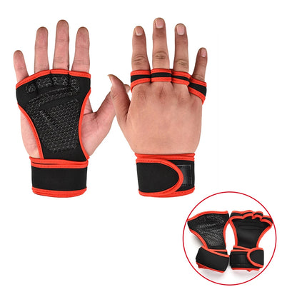 1 Pairs Weightlifting Training Gloves per a Men Women Fitness Sports Body Building Gymnastics Gym Hand Wrist Palm Protector Gloves
