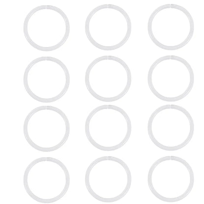 New 12PCS 20G Clear Segment Rings Retainer Clear Plastic Tragus Clicker Helix Cartilage Earrings Hoop Daith Piercing Jewelry