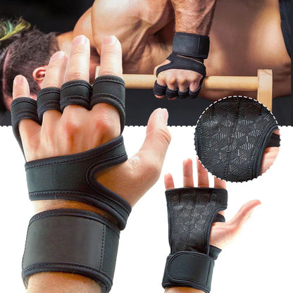 1 Pairs Weightlifting Training Gloves per a Men Women Fitness Sports Body Building Gymnastics Gym Hand Wrist Palm Protector Gloves