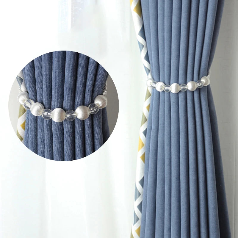 1Pc Bead Curtain Tieback Home Decor Gold Holdback Curtains Holder Clamp Buckle Rope Room Accessories Decoration Tie Back