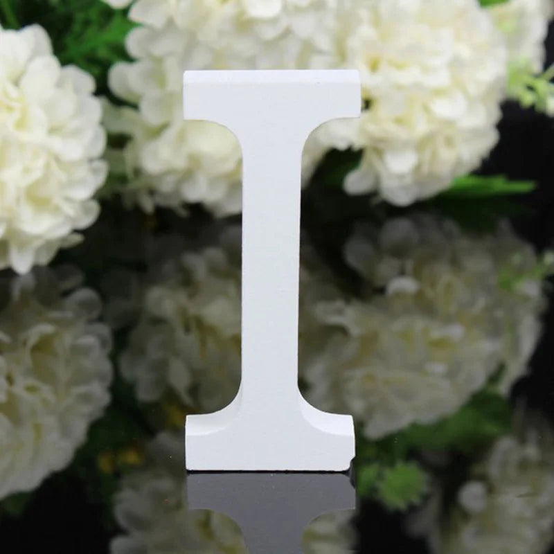 White Wood Letter Alphabet DIY Personalised Name Design Art Crafts Free Standing Xmas Birthday Wedding Party Home Decoration