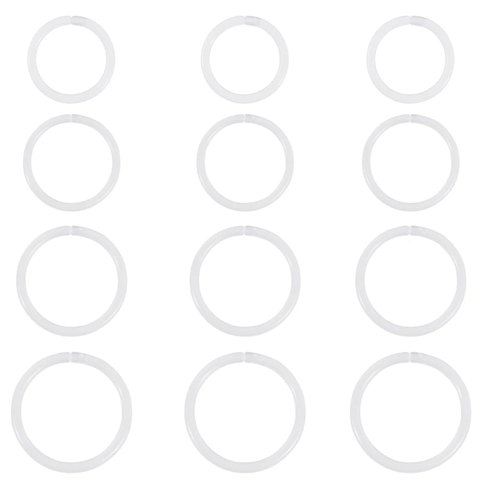 New 12PCS 20G Clear Segment Rings Retainer Clear Plastic Tragus Clicker Helix Cartilage Earrings Hoop Daith Piercing Jewelry