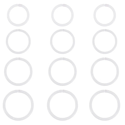 New 12PCS 20G Clear Segment Rings Retainer Clear Plastic Tragus Clicker Helix Cartilage Earrings Hoop Daith Piercing Jewelry