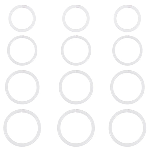 New 12PCS 20G Clear Segment Rings Retainer Clear Plastic Tragus Clicker Helix Cartilage Earrings Hoop Daith Piercing Jewelry