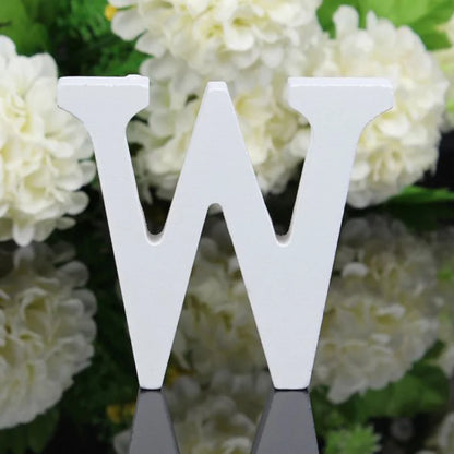 White Wood Letter Alphabet DIY Personalised Name Design Art Crafts Free Standing Xmas Birthday Wedding Party Home Decoration