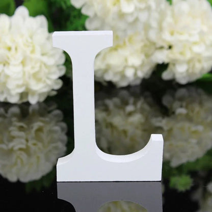 White Wood Letter Alphabet DIY Personalised Name Design Art Crafts Free Standing Xmas Birthday Wedding Party Home Decoration