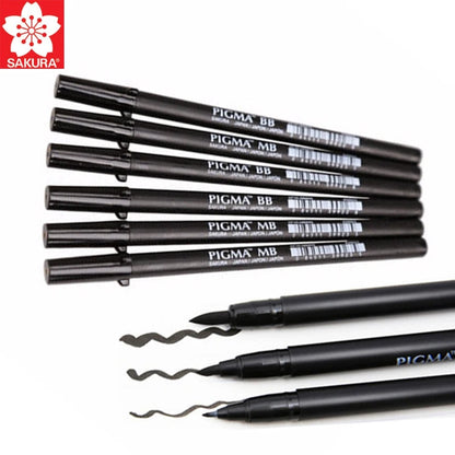 Set de 3 PIGMA Brush Pen – Caligrafía (Punta Fina)
