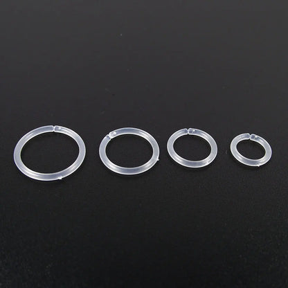 2pcs Clear Transparent 14G 16G 18G Clear Septum Nose Hoop Rings Retainer Bioflex Cartilage Tragus Helix Earring Clicker Piercing