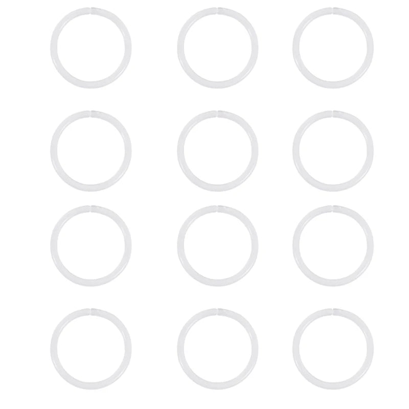 New 12PCS 20G Clear Segment Rings Retainer Clear Plastic Tragus Clicker Helix Cartilage Earrings Hoop Daith Piercing Jewelry