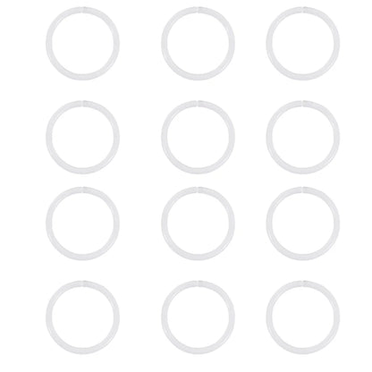 New 12PCS 20G Clear Segment Rings Retainer Clear Plastic Tragus Clicker Helix Cartilage Earrings Hoop Daith Piercing Jewelry