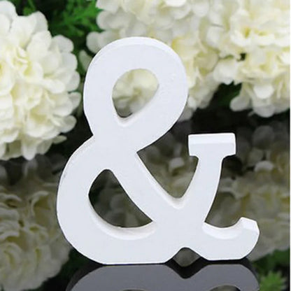White Wood Letter Alphabet DIY Personalised Name Design Art Crafts Free Standing Xmas Birthday Wedding Party Home Decoration