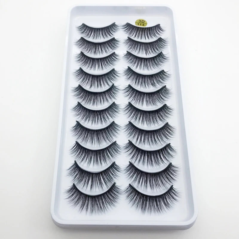 New 10 Pairs 3D Mink Eyelashes