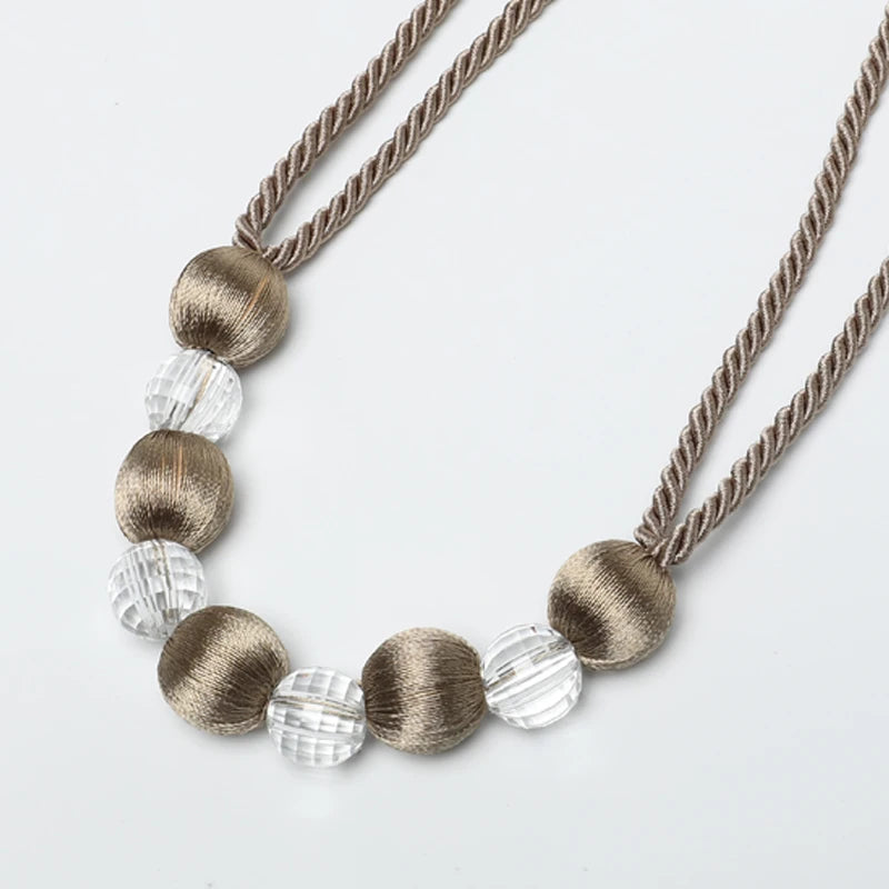 1Pc Bead Curtain Tieback Home Decor Gold Holdback Curtains Holder Clamp Buckle Rope Room Accessories Decoration Tie Back