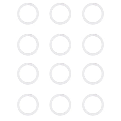 New 12PCS 20G Clear Segment Rings Retainer Clear Plastic Tragus Clicker Helix Cartilage Earrings Hoop Daith Piercing Jewelry