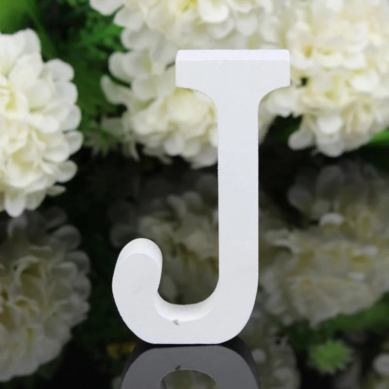 White Wood Letter Alphabet DIY Personalised Name Design Art Crafts Free Standing Xmas Birthday Wedding Party Home Decoration