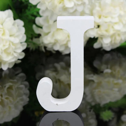 White Wood Letter Alphabet DIY Personalised Name Design Art Crafts Free Standing Xmas Birthday Wedding Party Home Decoration