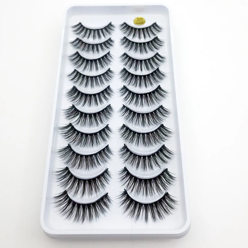 New 10 Pairs 3D Mink Eyelashes