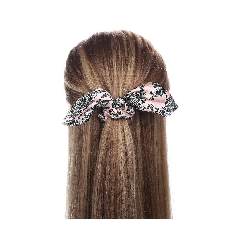 Set de 3 Scrunchies con Lazo – Estampado Floral