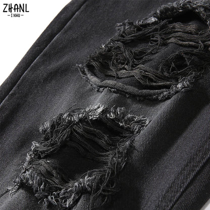 Brown Ripped Vintage Jeans