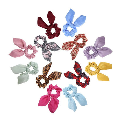 Set de 3 Scrunchies con Lazo – Estampado Floral