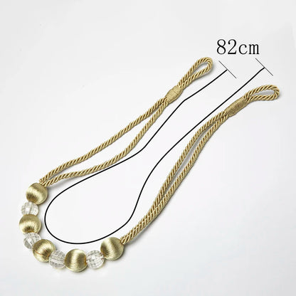 1Pc Bead Curtain Tieback Home Decor Gold Holdback Curtains Holder Clamp Buckle Rope Room Accessories Decoration Tie Back