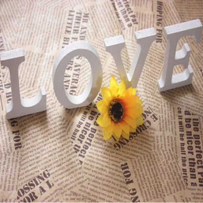 White Wood Letter Alphabet DIY Personalised Name Design Art Crafts Free Standing Xmas Birthday Wedding Party Home Decoration