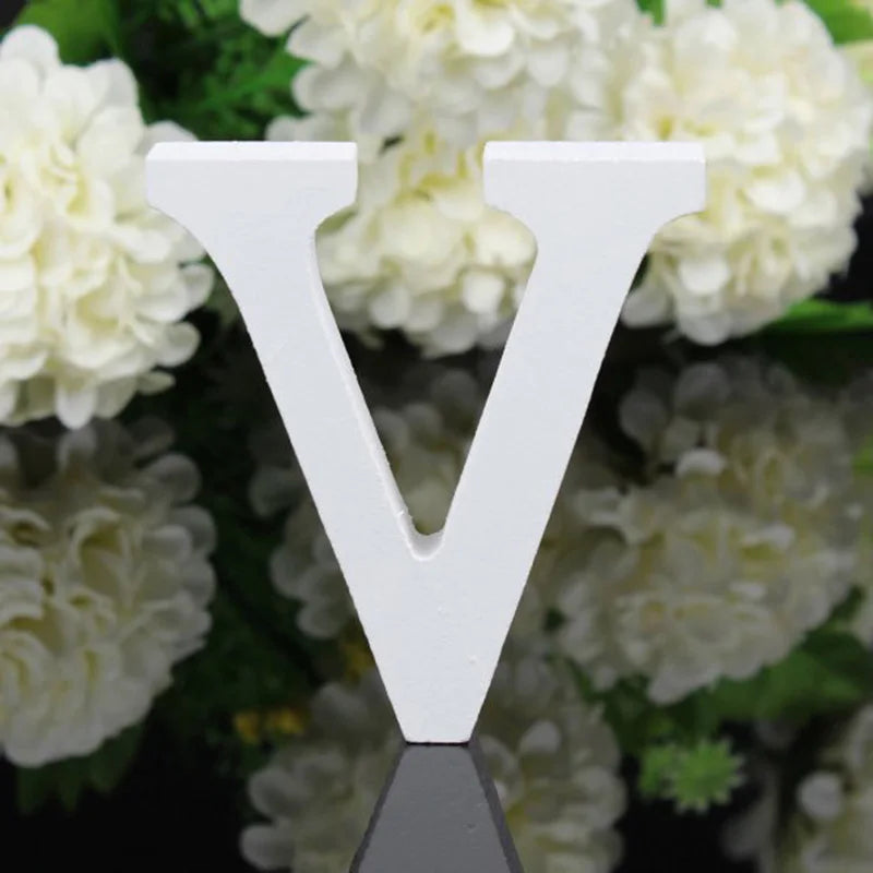 White Wood Letter Alphabet DIY Personalised Name Design Art Crafts Free Standing Xmas Birthday Wedding Party Home Decoration