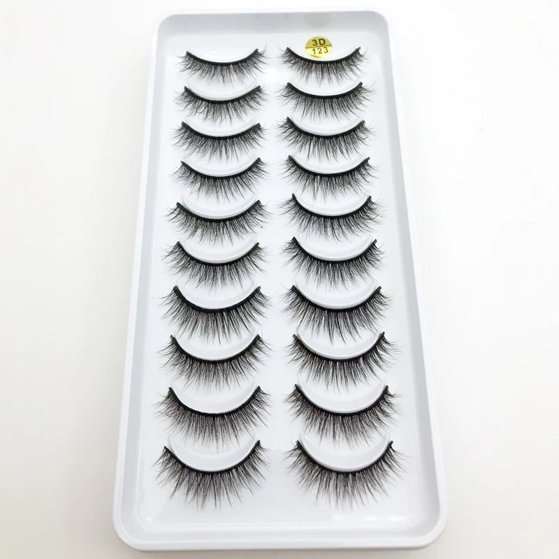 New 10 Pairs 3D Mink Eyelashes